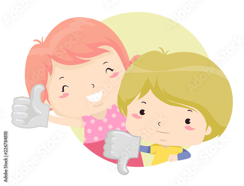 Kids Lesson Likes Dislike Illustration