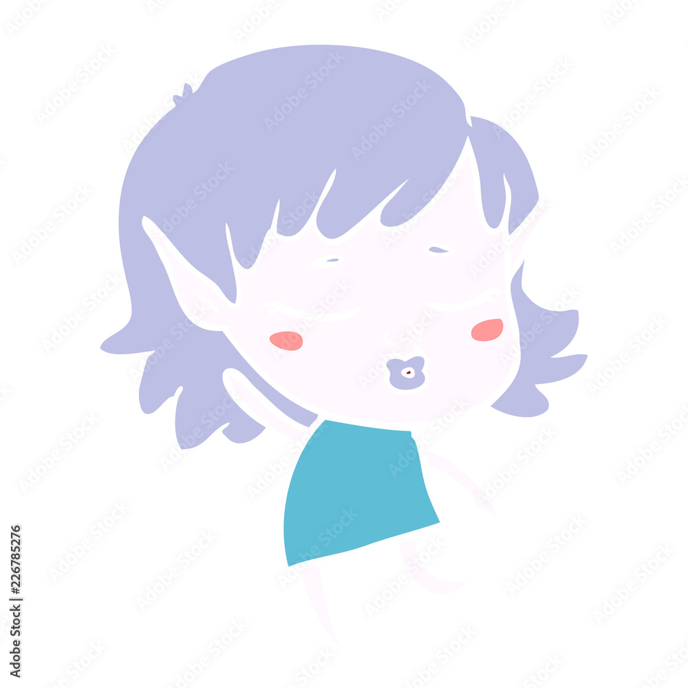 pretty flat color style cartoon elf girl dancing pretty flat color style cartoon elf girl dancing