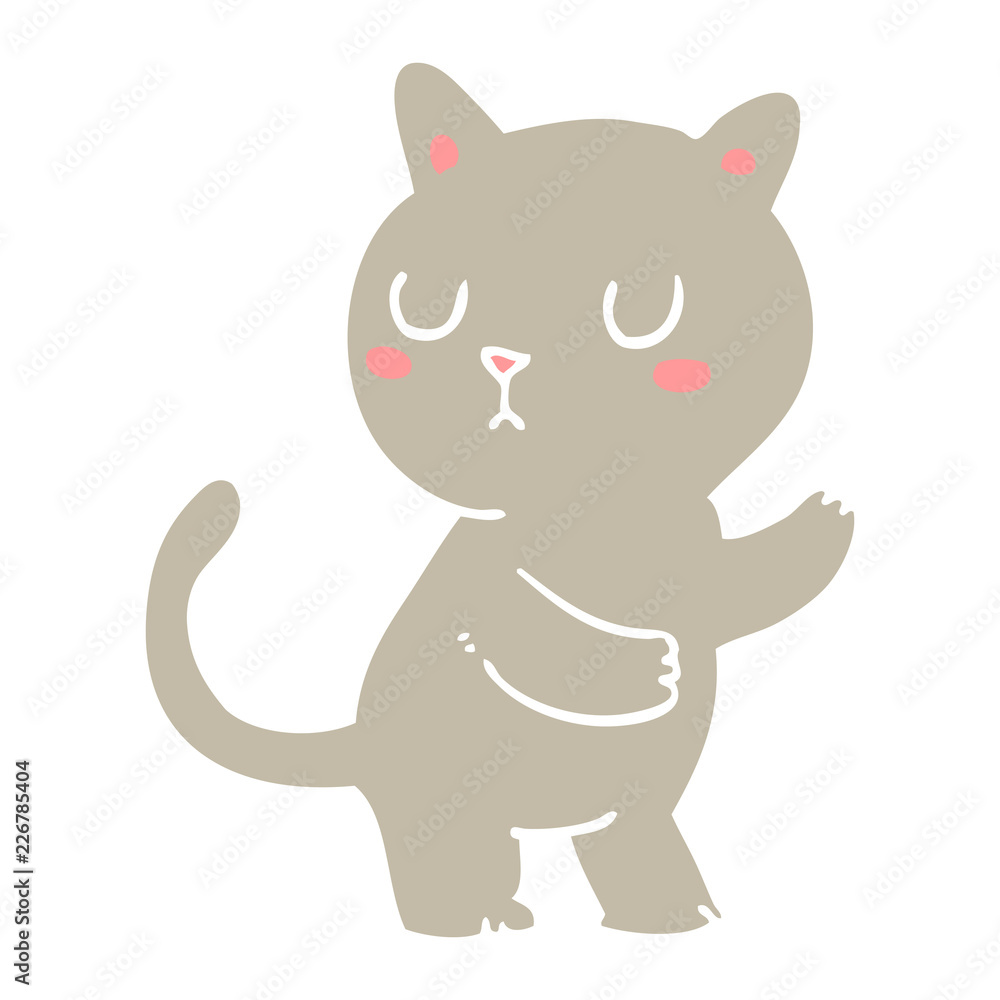 flat color style cartoon cat flat color style cartoon cat