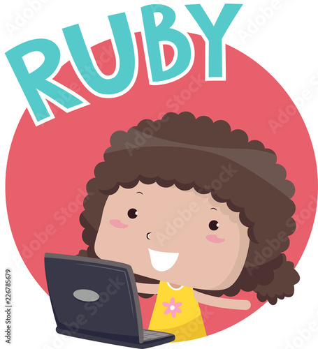 Kid Girl Ruby Illustration