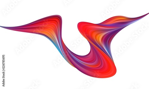 Modern colorful flow poster. Wave Liquid shape in color background. Art design for your design project. Vector illustration