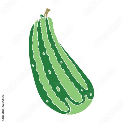flat color illustration of a cartoon marrow