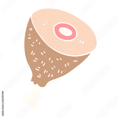 cartoon doodle cooked meat