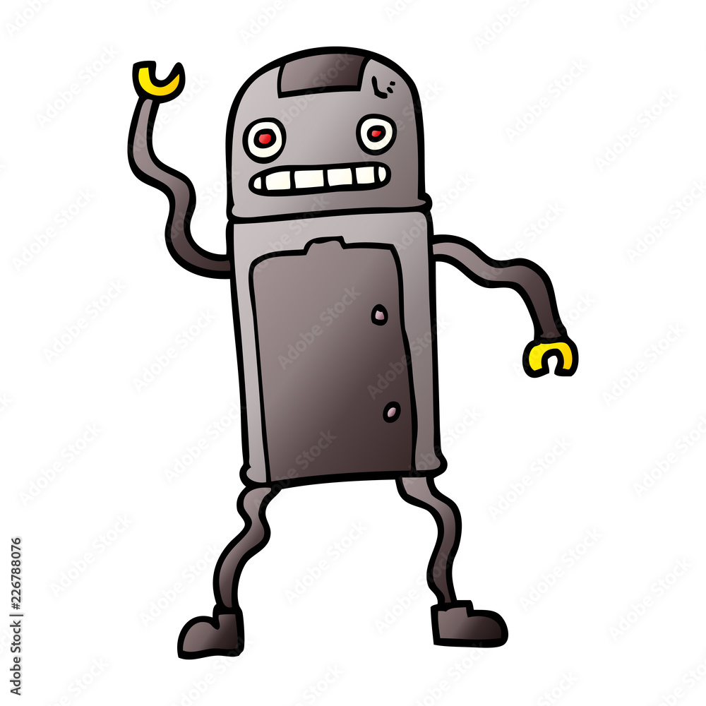 Fototapeta premium cartoon doodle robot