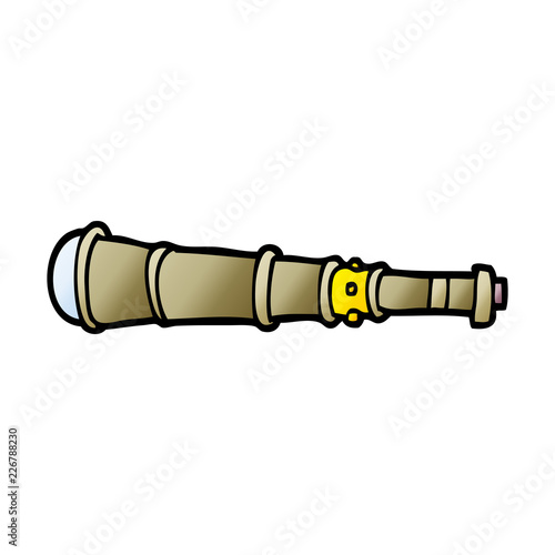 cartoon doodle telescope