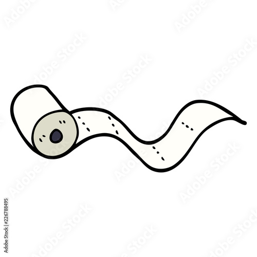 cartoon doodle toilet roll