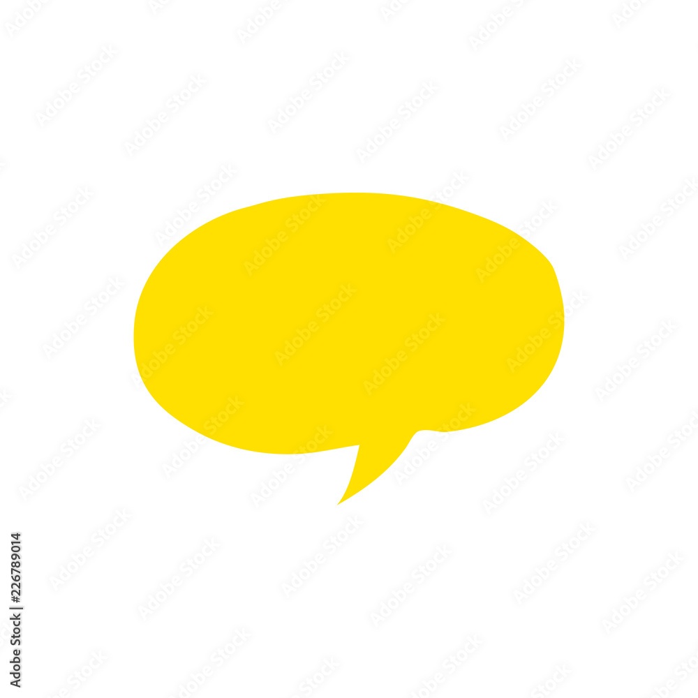 flat color illustration of a cartoon speech bubble flat color illustration of a cartoon speech bubble
