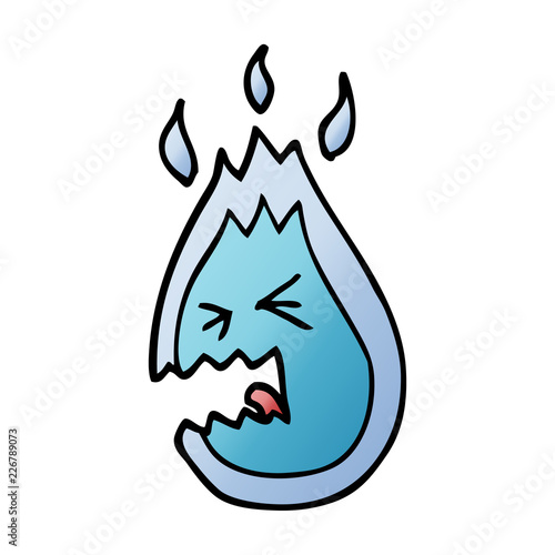 cartoon doodle screaming flame
