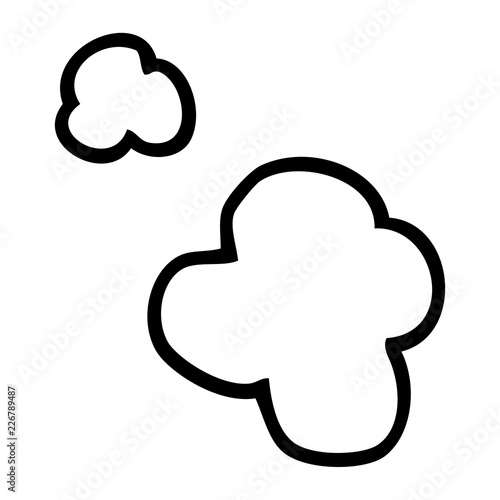 line drawing cartoon poof of smoke