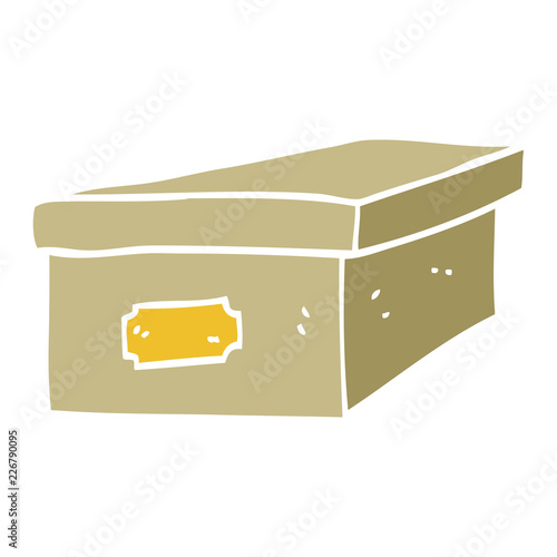 cartoon doodle filing box