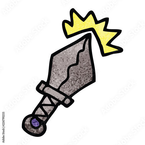 cartoon doodle sharp dagger