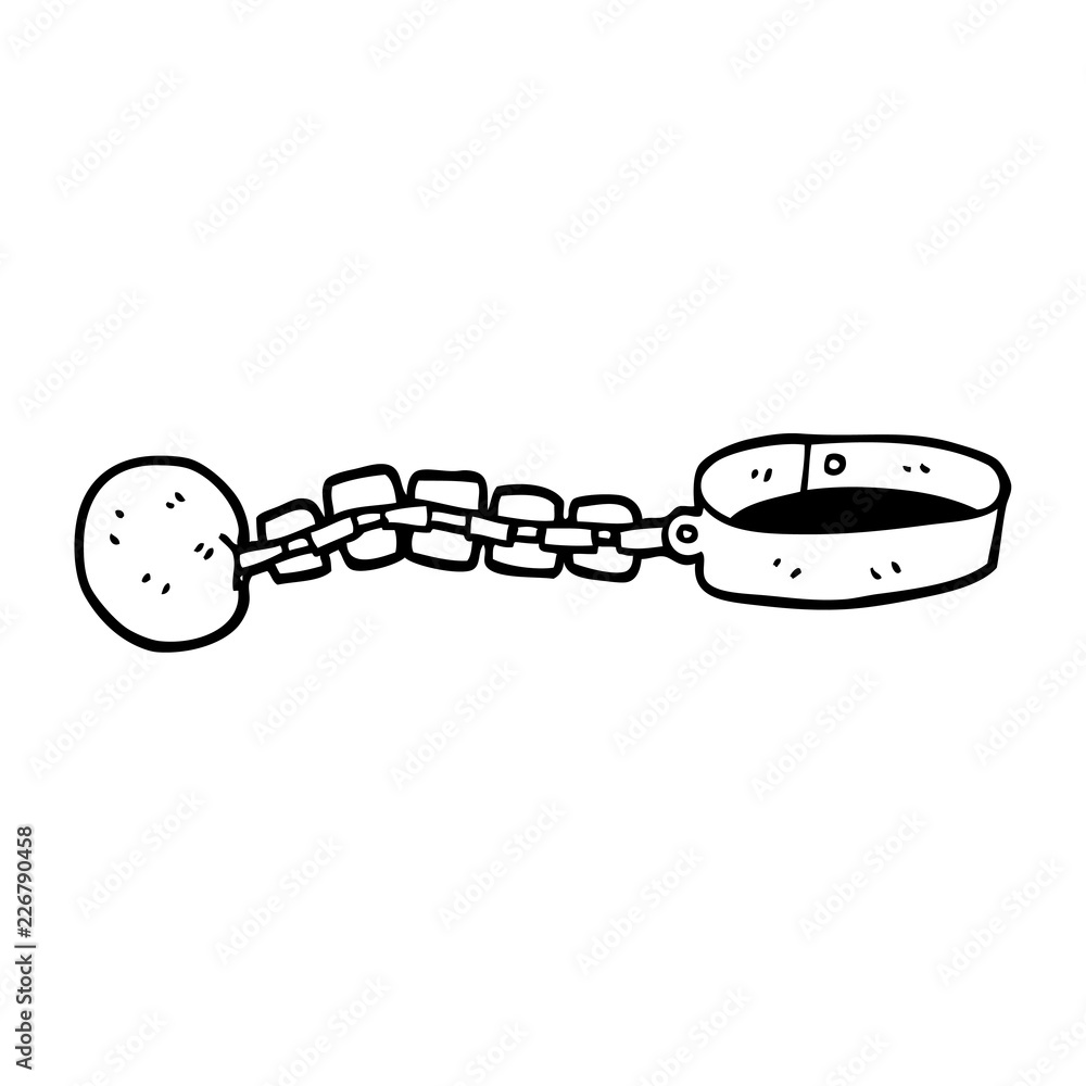 line drawing cartoon ball and chain Stock Vector | Adobe Stock line drawing cartoon ball and chain Stock Vector | Adobe Stock