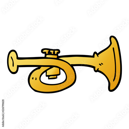 cartoon doodle brass horn