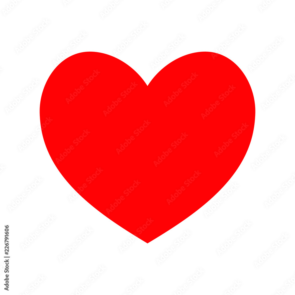 Red heart icon, love icon