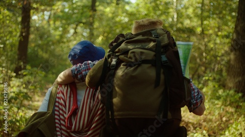 Young couple on hiking