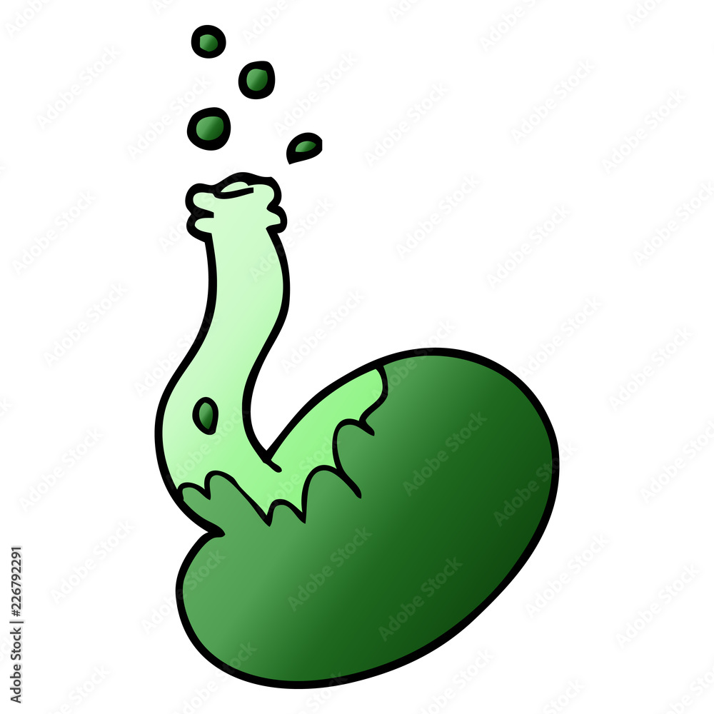 Naklejka premium cartoon doodle bubbling chemicals