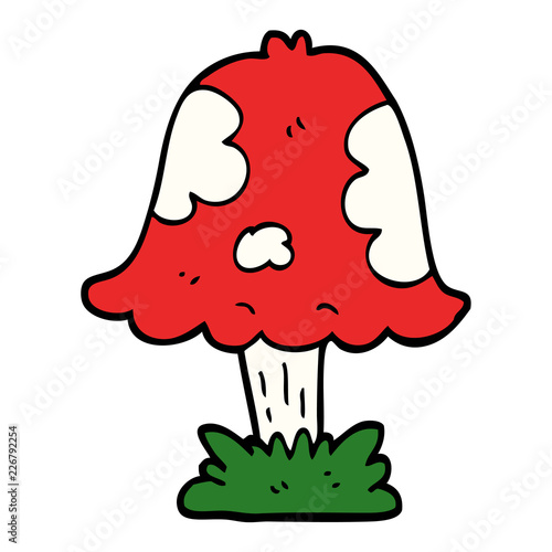 cartoon doodle mushroom
