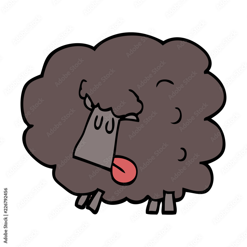 cartoon doodle black sheep cartoon doodle black sheep