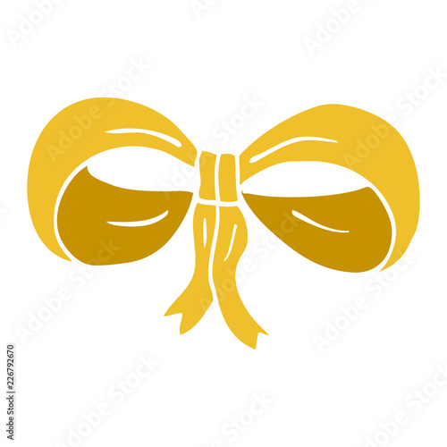 cartoon doodle tied bow