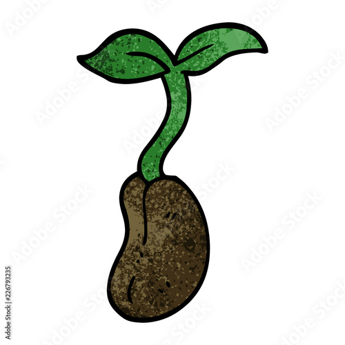 cartoon doodle of a seedling