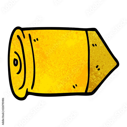 cartoon doodle golden bullet