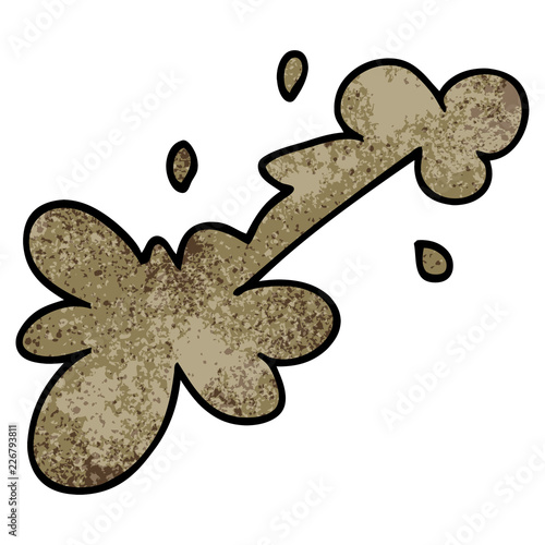 cartoon doodle mud splat