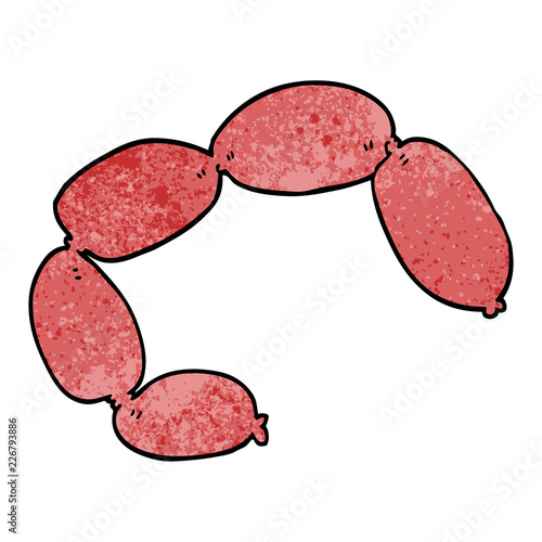 cartoon doodle sausages