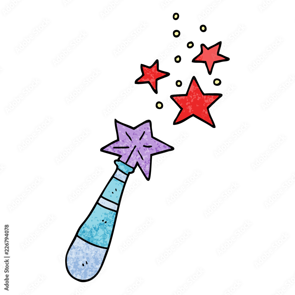 cartoon doodle magic wand cartoon doodle magic wand