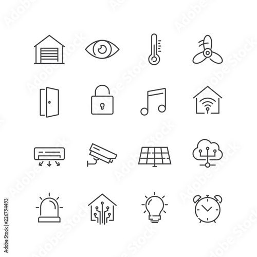 Set of smart house icons.