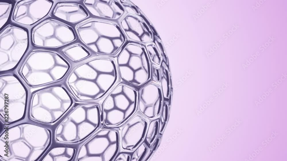Animation of surface from organic glass as molecules or network. Animation of seamless loop. Animation of surface from organic glass as molecules or network. Animation of seamless loop.