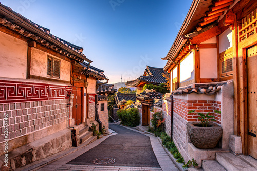 bukchon hanok traditional village at Seoul South Korea