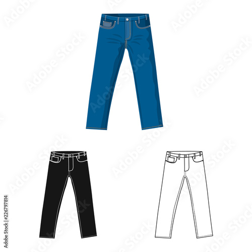 Vector design of man and clothing logo. Collection of man and wear stock symbol for web.