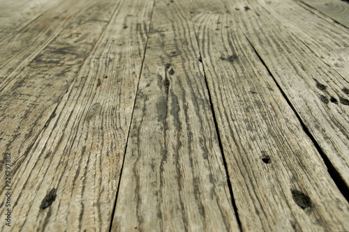 Perspective View of Old Wooden Floor