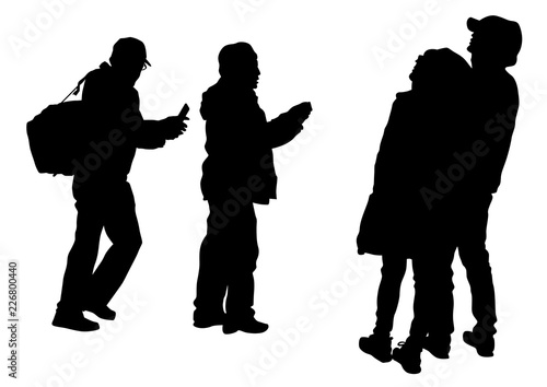 Big crowds people on white background