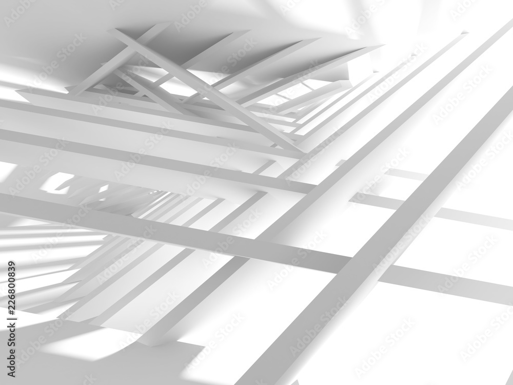Obraz premium Abstract Modern White Architecture Background