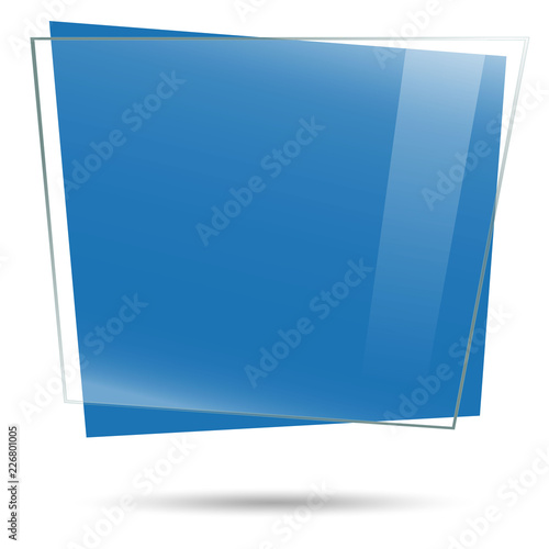 Info Banner mit Glasscheibe