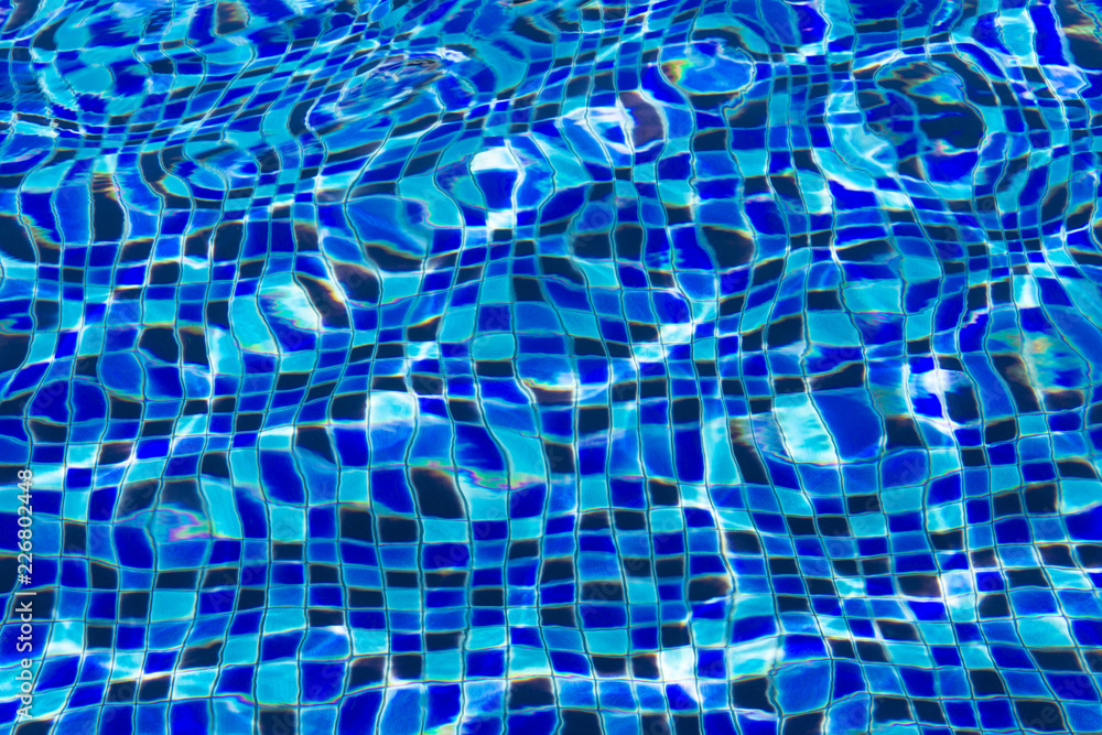 Ripple and flow with waves swimming pool bottom background