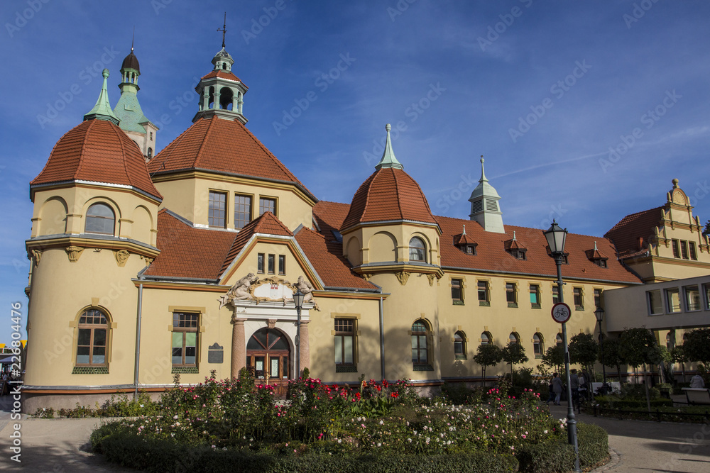 A beautiful historic building in the center of Sopot. Poland