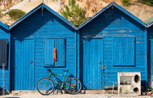 fishermen's beach huts algarve portugal