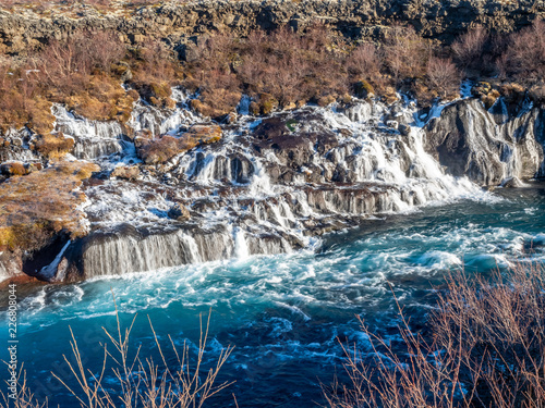 Hraunfossar waterfall in Iceland