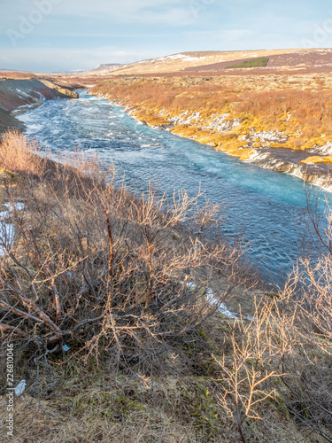 Hraunfossar waterfall in Iceland