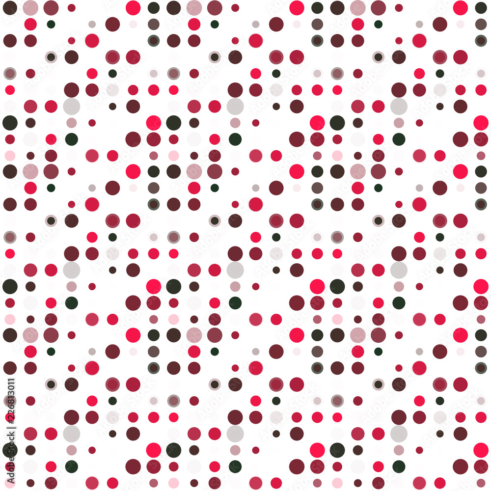 Seamless abstract pattern background with a variety of colored circles.