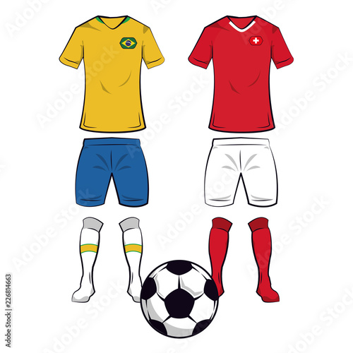 Soccer team uniforms