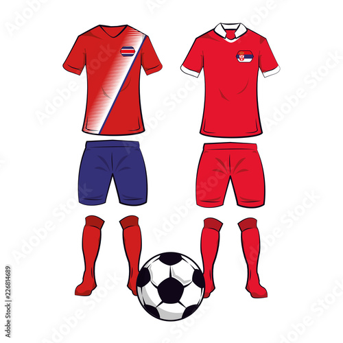 Soccer team uniforms