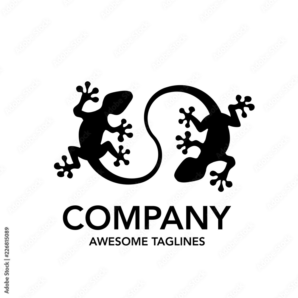 creative Lizard connect logo and symbols template vector creative Lizard connect logo and symbols template vector