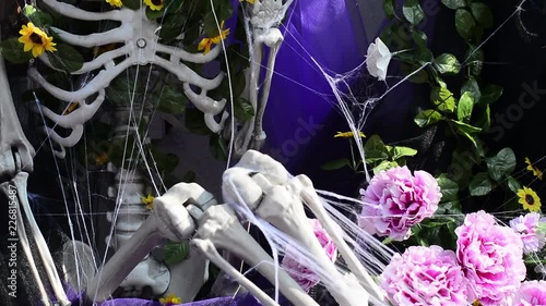 Traditional joking skeleton for Halloween.