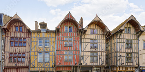 Medieval facades at Troyes, France
