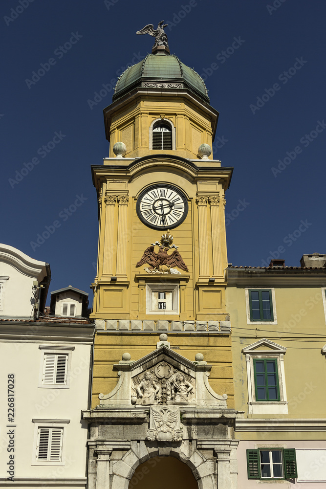 Tour de l'horloge à Rijeka, Croatie