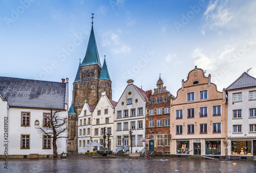 Historical market square  Warendorf  Germany