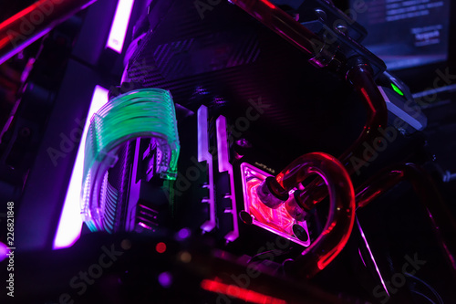 close up of pc for gaming w...